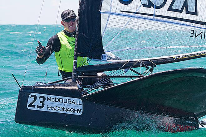 NZL4219 - newly crowned World Champ, Peter Burling, just after what would turn out to be the final race... - 2015 Moth World Championships ©  Alex McKinnon Photography http://www.alexmckinnonphotography.com